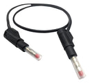 MUELLER ELECTRIC 22.451-2M-0 Banana Test Lead, 4mm Retractable Banana Plug, Shrouded, 4mm Retractable Banana Plug, Shrouded