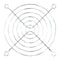 HIGHLAND HIG-W92 Fan Finger Guard, Steel - Wire Form, 92mm Axial Fans, 82.5 mm, Bright Nickel Chrome
