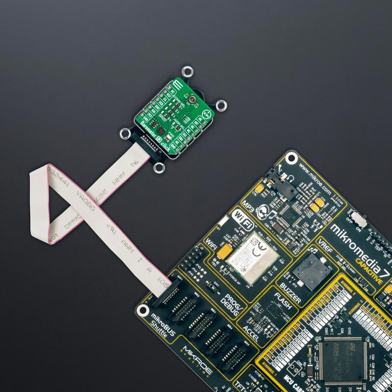MIKROELEKTRONIKA MIKROE-5921 Add-On Board, Barometer 13 Click, 12C, SPI Interface, MikroE mikroBUS Compatible Development Board