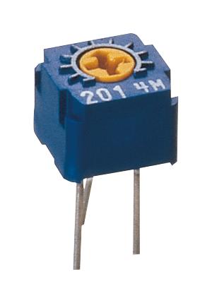 NIDEC COMPONENTS CT-6EW105 Trimmer, Single Turn, RuO2 Cermet, Top Adjust, 1 Mohm, Through Hole, 1 Turns