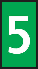 HELLERMANNTYTON 561-03655 Wire Marker, Snap On Pre Printed, 5, White, Green, 8mm x 3mm, 5.3 mm
