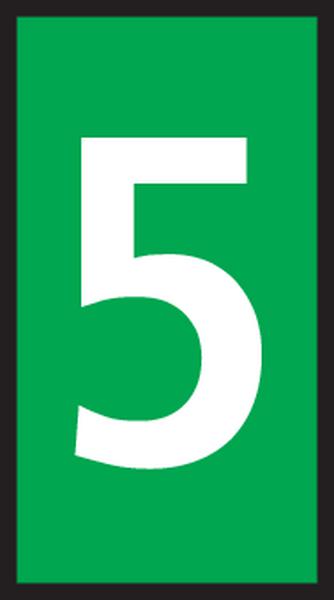 HELLERMANNTYTON 561-03655 Wire Marker, Snap On Pre Printed, 5, White, Green, 8mm x 3mm, 5.3 mm
