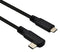 ROLINE 11.02.9075 USB Cable, Type C Plug to 90&deg; Type C Plug, 1 m, 3.3 ft, USB 3.2, Black, E-Marked Cable