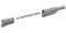 MULTICOMP PRO MP771081 Banana Test Lead, 4mm Banana Plug, Stackable, Free End, 2.32 ", 59 mm, Grey, 36 A
