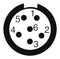 AMPHENOL AEROSPACE CTVS06RF-9-35SB-LC Circular Connector, CTV Series, MIL-DTL-38999 Series III, Straight Plug, 6 Contacts