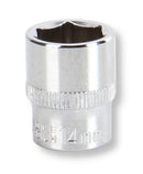 MULTICOMP PRO MP14-CRV14 Socket, Hex, 14mm, 1/4" Drive Size, Chrome Vanadium, DIN3120
