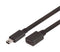 L-COM CSMUMB5X-03M USB Cable, Mini Type B Plug to Mini Type B Receptacle, 300 mm, 11.8 ft, USB 2.0, Black