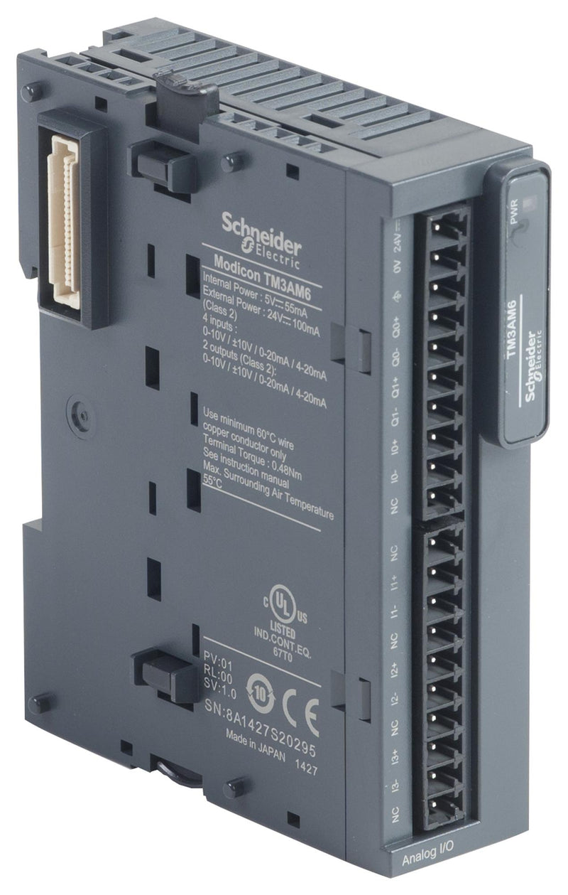 SCHNEIDER ELECTRIC TM3AM6 Expansion Module, Modicon TM3, 4 Analog Inputs and 2 Analog Inputs