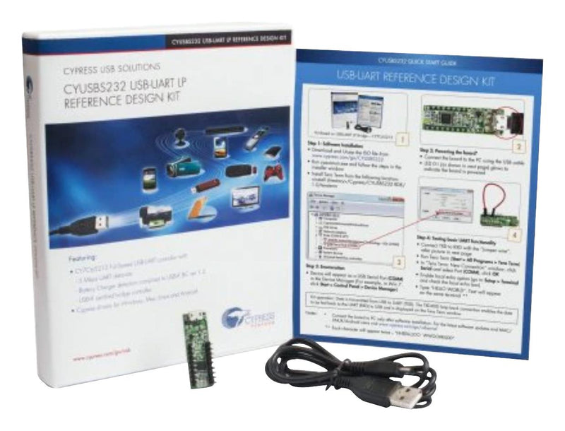 INFINEON CYUSBS232 Reference Design Kit, CY7C65213, USB-UART LP Bridge Controller