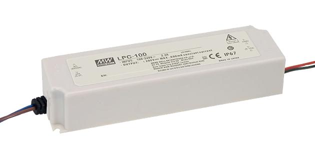 MEAN WELL LPC-100-1400 LED Driver, ITE & LED Lighting, 100.8 W, 72 V, 1.4 A, Constant Current, 90 VAC