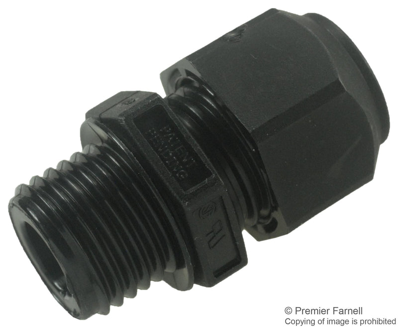 HUBBELL WIRING DEVICES SECP7BA CORD CONNECT, STR, NYLON 6.6, PG7, BLACK