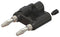 CAL TEST ELECTRONICS CT3160-0 Banana Test Connector, Plug, Cable Mount, 15 A, 5 kVDC, Nickel Plated Contacts, Black