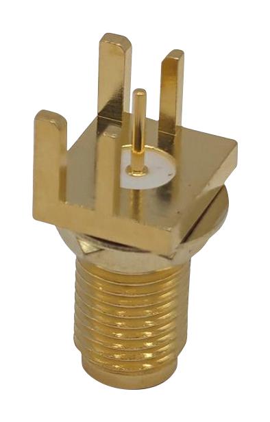 MUELLER ELECTRIC BU-1420721871 RF / Coaxial Connector, SMA Coaxial, Straight Bulkhead Jack, Board Edge / End Launch, 50 ohm
