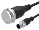 EAO 82-665G.1000 Vandal Resistant Switch, 82 Series, 22 mm, SPDT, Momentary, Round Flat Flush, Natural