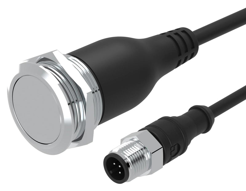EAO 82-665G.1000 Vandal Resistant Switch, 82 Series, 22 mm, SPDT, Momentary, Round Flat Flush, Natural