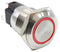 E-SWITCH PVB3H230SS3R1 Vandal Resistant Switch, Stainless Steel Actuator Finish, PVB3 Series, 16 mm, SPDT, On-On