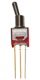 TE CONNECTIVITY 2267079-1 Toggle Switch, 0.4 VA, On-On, SPDT, Non Illuminated, Panel, Through Hole