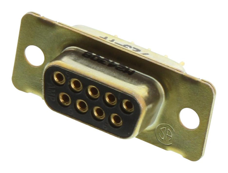 AMP - TE CONNECTIVITY 443976-1 D Sub Connector, Standard, Receptacle, AMPLIMITE 109 Series, 9 Contacts, DE, Solder