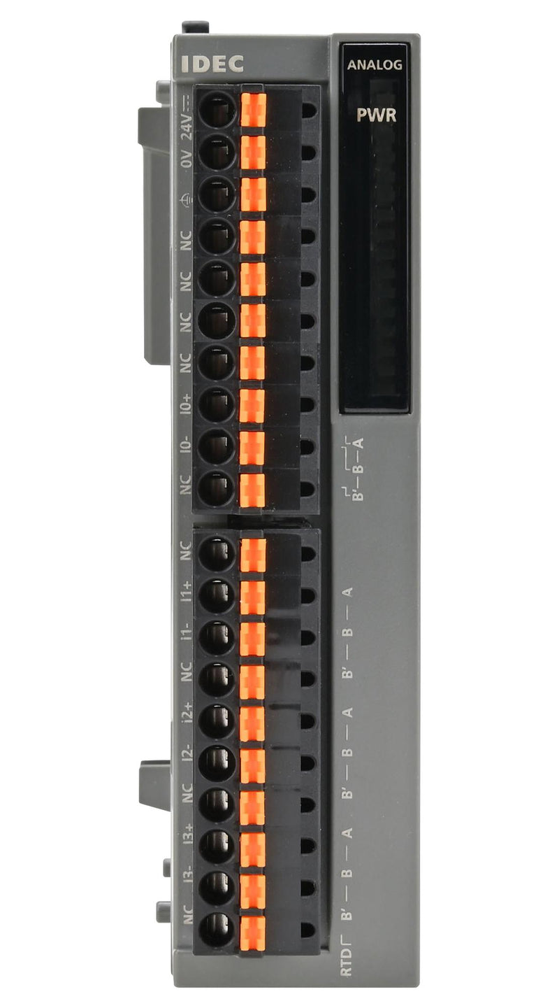IDEC FC6A-J4CN1 Analog Input Module, 4 Input, Voltage/Current/Thermocouple/RTD, 24 VDC, IP20, MicroSmart FC6A Series