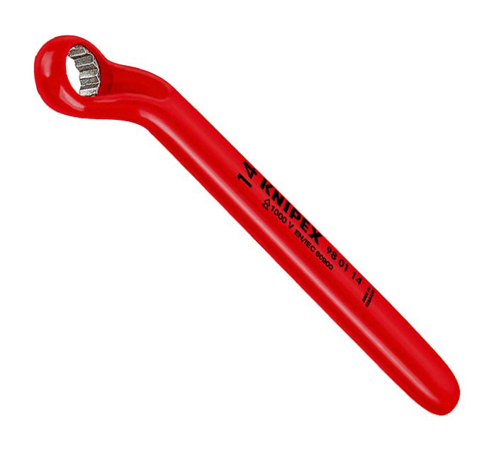 KNIPEX 98 01 24 Box Wrench, 24 mm AF Size, 265 mm Length, Chrome Vanadium Steel