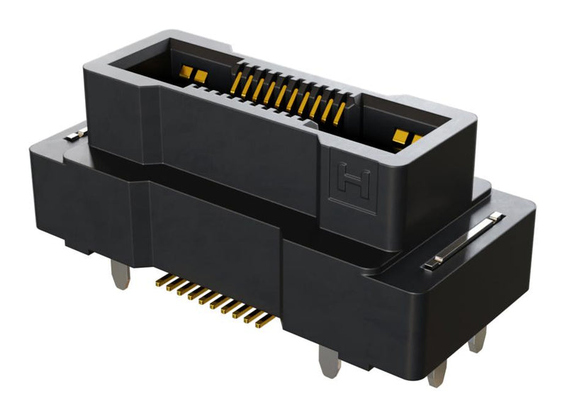 HARWIN F11-10002042R Mezzanine Connector, 4 Pwr Contact, Receptacle, 0.5 mm, 2 Rows, 24 Contacts