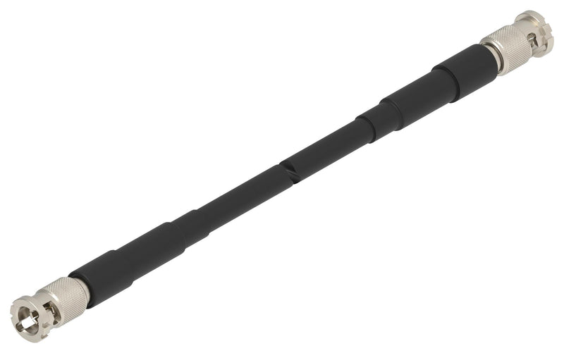 TE CONNECTIVITY 2483407-3 RF / Coaxial Cable Assembly, HD BNC Plug to HD BNC Plug, NFC55a NF, 75 ohm, 3.3 ft, 1 m, Black