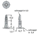 ETTINGER 006.81.136 PCB Spacer, Reverse Lock-In Support, Nylon 6.6, 9.5mm x 3.2mm