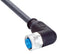 SICK YG8U13-100UA1XLEAX Sensor Cable, A Coded, Black, 90&deg; M8 Receptacle, Free End, 3 Positions, 10 m, 32.8 ft