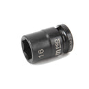 MULTICOMP PRO MP12-CRMO16 Socket, Hex, 16 mm x 38 mm, 1/2" Drive Size, Chromium Molybdenum Steel, DIN3121, Auto Repair