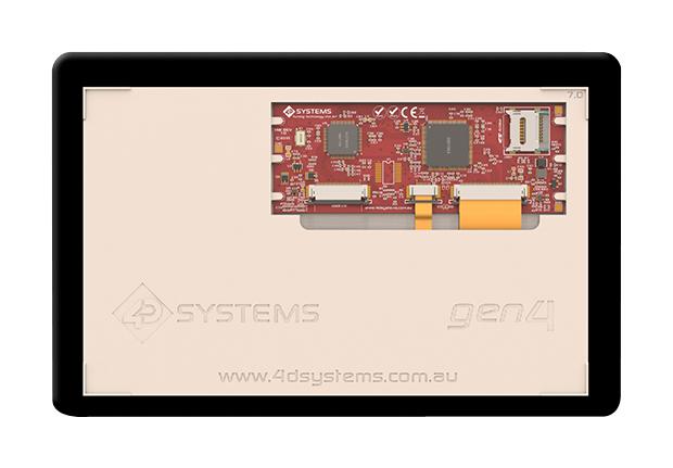 4D SYSTEMS GEN4-ULCD-70DCT-CLB-WVA Display Module, 7", TFT LCD Capacitive Touch Screen, 800 x 480 Pixels, 153.84mm x 85.63mm, 4-5.5VDC