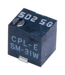 NIDEC COMPONENTS SM-31TW501 Trimmer, Multi Turn, RuO2 Cermet, Top Adjust, 500 ohm, Surface Mount, 5 Turns