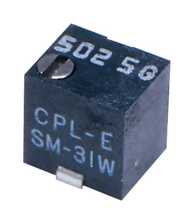 NIDEC COMPONENTS SM-31TW501 Trimmer, Multi Turn, RuO2 Cermet, Top Adjust, 500 ohm, Surface Mount, 5 Turns