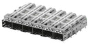 TE CONNECTIVITY 1658939-3 Cage Assembly, SFP, 1 x 6 (Ganged), Without Heat Sink, With Light Pipe, Through Hole, Press-Fit
