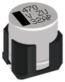 PANASONIC EEHZU1V471UV Hybrid Aluminium Electrolytic Capacitor, Vibration-Proof, 470 &micro;F, &plusmn; 20%, 35 V, Radial Can - SMD