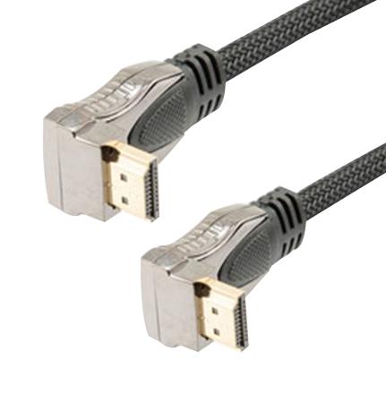 L-COM HDMI-MM-RAUD-3M CABLE ASSY, HDMI R/A PLUG-PLUG, 9.8