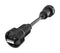 AMPHENOL COMMUNICATIONS SOLUTIONS MRUAM6180A0 USB Cable, Bayonet Lock Both Ends, Type A Plug to Type A Plug, 1 m, 3.3 ft, USB 2.0, Black