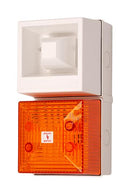 CLIFFORD AND SNELL 245230 Audio/Visual Signal Device, Flashing, Amber, 108 dBA, 24 VDC, Cable, IP65, Yodalight YL40 Series