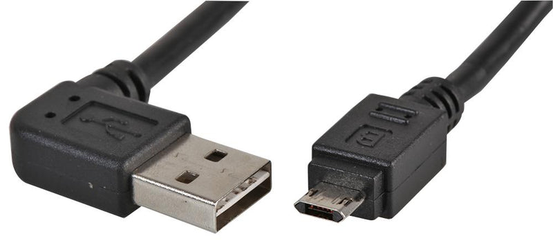 PRO SIGNAL PSG91266 USB Cable, Type A Plug to Micro Type B Plug, 2 m, 6.6 ft, USB 2.0, Black