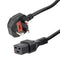 L-COM C19LBS-13-3M PWR CORD, IEC C19-UK BS 1363 PLUG, 9.8
