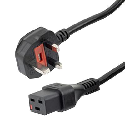 L-COM C19LBS-13-3M PWR CORD, IEC C19-UK BS 1363 PLUG, 9.8