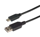 L-COM CAU2CA-5M USB Cable, Type A Plug to Type C Plug, 5 m, 16.4 ft, USB 2.0, Black