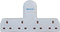PRO ELEC 2368 Mains Adapter, UK Mains, 4 x UK Mains, 13 A, White, 250 V