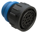 AMPHENOL SINE/TUCHEL AHDP06-24-21SR-STA 21 POSITION PLUG, SOCKET, SHELL SIZE 24, REDUCED DIAMETER SEAL (BLUE), SMALL THREAD ADAPTER 86AK2827