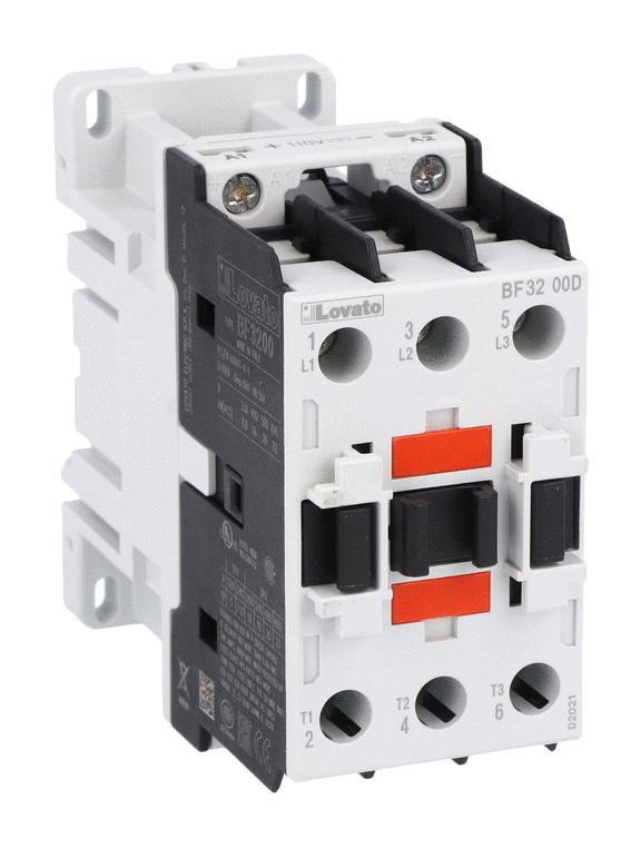 LOVATO BF3200D024 Contactor, 32 A, DIN Rail, 690 VAC, 3PST-NO, 3 Pole, 22 kW