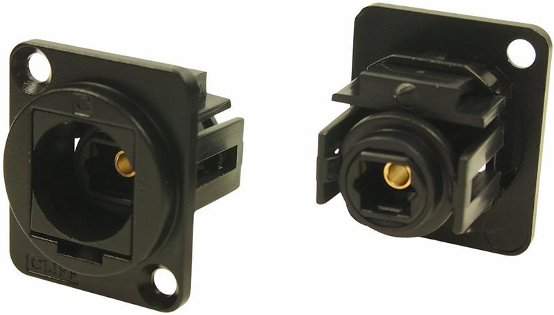 CLIFF ELECTRONIC COMPONENTS CP30217MB Fiber Optic Adapter, CSK Hole, TosLink, TosLink, Straight Panel Adapter
