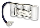 YUASA 4DH4-0LAP3 Rechargeable Battery, High Temperature, Single Cell, 4.8 V, Nickel Cadmium, 4 Ah, 4 x D, Wire Leads