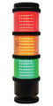 MULTICOMP PRO MP014829 Light Tower, 3 Tiers, Amber/Green/Red, 240 VAC, IP66, Steady, 75.1mm x 255.2mm, -30 &deg;C to 50 &deg;C