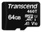 TRANSCEND TS64GUSD460T Flash Memory Card, 3D NAND, microSDXC, U1, A1, V10, 64 GB, 3.6 V, -25 &deg;C, 85 &deg;C