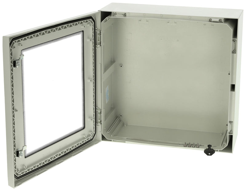FIBOX ARCA 505021W NO MP Plastic Enclosure, 2-Point Lock, Cover w/Window, Multipurpose, Polycarbonate, 500 mm, 500 mm