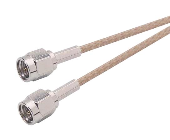 L-COM CCS316-7.5 RF / Coaxial Cable Assembly, SMA Plug to SMA Plug, RG316/U, 50 ohm, 7.5 ft, 2.3 m, Brown